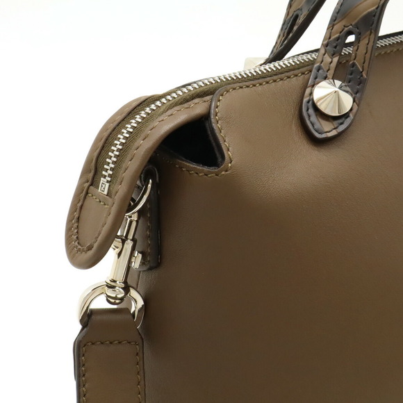 Fendi By The Way Shoulder Bag Zucca Pattern Brown - Picture 7 of 9